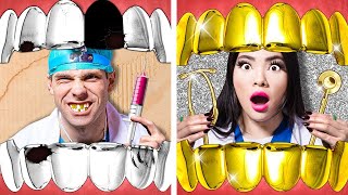 RICH VS BROKE DENTIST  CRAZY amp FUNNY RICH VS POOR SITUATIONS BY CRAFTY HACKS PLUS [upl. by Pandora]