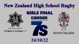 15 Condor 7s Girls Final St Marys College v Scots College 241022 [upl. by Ettenahs]