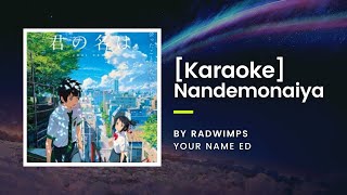 KARAOKE Nandemonaiya なんでもないや  RADWIMPS  Your Name ED [upl. by Aramas]