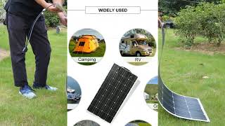 Dokio 18V16V 100W 200W Flexible Monocrystalline Solar Panel Charge [upl. by Klaus]