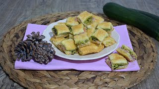 Stuzzichini di sfoglia con zucchine  Antipasto veloce in 5 Minuti  Divertirsi in cucina [upl. by Ellerrehs835]