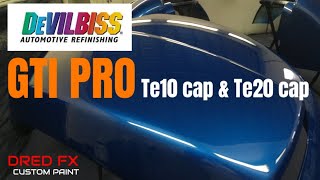 Devilbiss gti pro spray gun review and air caps Te10 Te20 [upl. by Eniamsaj]