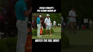 Rickie Fowler’s Preround Warmup 2015 PGATOUR [upl. by Acinomahs]