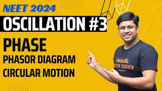 Oscillation L3  Phase  Phasor diagram Circular  NEET 2024 Physics  Vijeta Batch neetkijeet [upl. by Idnil]