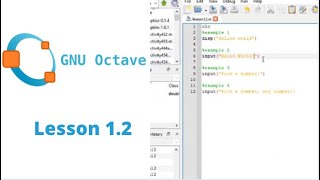 LESSON 12 – OCTAVE TUTORIAL MATLAB HELP FUNCTION DISP FUNCTION INPUT FUNCTION [upl. by Mohorva526]