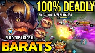 BARATS BEST BUILD 2024  BUILD TOP 1 GLOBAL BARATS GAMEPLAY  MOBILE LEGENDS✓ [upl. by Pavla]