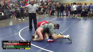 High School 11th  12th Grade 160 Dylan Burns Williamsburg Raiders Vs Chandler Stordeur Askren W [upl. by Leif721]