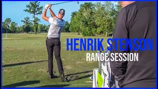 Watch Henrik Stenson Range Session  Warm Up Swings [upl. by Elirpa]