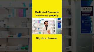 medicated Oily skin Face wash how to use properly pharmacist pharmacy panoxyl benzoylperoxide [upl. by Colin]