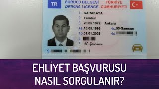 Sürücü belgesi başvurusu sorgulama nasıl yapılır [upl. by Nennahs]