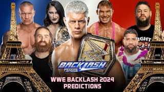 WWE BACKLASH 2024 MATCH CARD PREDICTIONS [upl. by Parfitt]