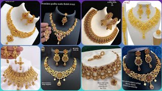 latest 22k gold necklace design 2024  beautifull gold necklace design  golddesignsk [upl. by Eednac]