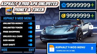 TUTORIAL Asphalt 9 Legends Mod Apk v420g  Unlimited Money Tokens amp Speed Pack [upl. by Llemor]