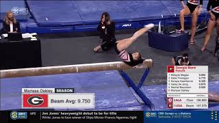 Marissa Oakley Beam Georgia vs Alabama 2021 9925 [upl. by Pelag]