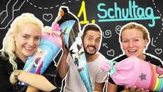 GESCHENKE ZUM 1 SCHULTAG  Was ist in KAAN NINA amp KATHIS Schultüte zur Einschulung Back to School [upl. by Nodnas741]