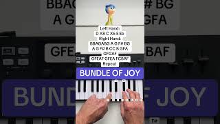 Bundle Of Joy  Inside Out 2 EASY Piano Tutorial With Letter Notes [upl. by Eadmund]