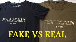 HOW TO SPOT A FAKE BALMAIN T SHIRT  Authentic vs Replica BALMAIN review guide [upl. by Attener757]