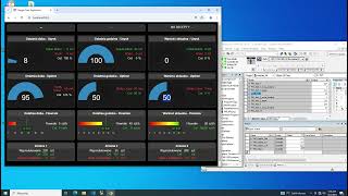 Web app quotDashboardquot Nodejs v1  AllenBradley PLC [upl. by Ahsikin]