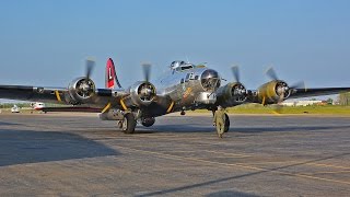 Boeing B17 Flying Fortress flight with cockpit view and ATC [upl. by Ennaeerb531]