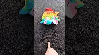 Bad Shark 🦈 ate my Fish 🐠viral trend fidgets shortsviral satisfying popit tiktok [upl. by Ateerys]