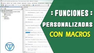 Crear funciones personalizadas en Excel VBA  Paso a Paso [upl. by Elmina]