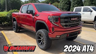 2024 GMC Sierra AT4 on a 7” McGaughys lift kit [upl. by Lemrahs]