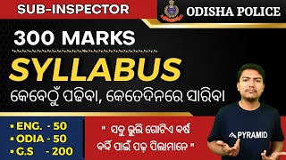 Odisha police recruitment 2023  si syllabus 2023  sub inspector exam pyramid classes si [upl. by Kcirb893]