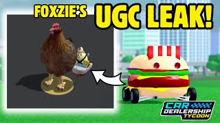 🔥New UGC from Foxzie Car Dealership Tycoon cardealershiptycoon roblox [upl. by Margarida]