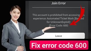 How to fix error code 600 on Roblox 2024 [upl. by Connell84]