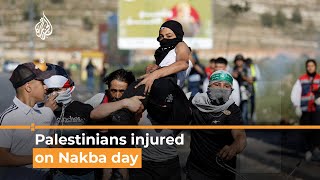 Nakba Day Israeli police injure Palestinian protesters [upl. by Wooster]