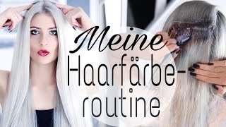 Ansatz selbst färben│Haare blondieren und abmattieren│Meine HAARFÄRBEROUTINE│UnPeuDeMoi [upl. by Stallworth445]