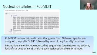 04  Anastasia Unitt  Using PubMLST to analyse proteins N gonorrhoeae case study [upl. by Nayra72]