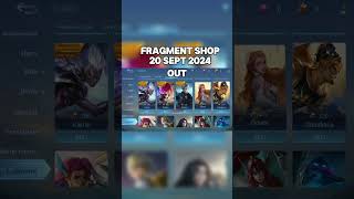 Update Fragment Shop 20 September 2024 mobilelegends [upl. by Tori]