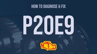 How to Diagnose and Fix P20E9 Engine Code  OBD II Trouble Code Explain [upl. by Urbain]