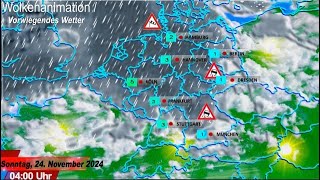 Wettervorhersage für heute und der kommenden 4 Tage von Donnerstag 2111 bis Montag 25112024 [upl. by Anallij932]