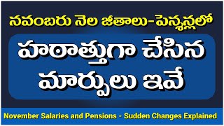 నవంబరు నెల pensions లో హఠాత్తుగా చేసిన మార్పులు ఇవే  November Pensions  Sudden Changes Explained [upl. by Airotahs154]