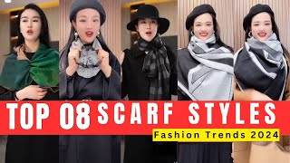 Discover Top 8 Trendy Ways to Tie Scarf  Neckwear Styles 2025 scarfwearing scarfstyle [upl. by Salahcin]