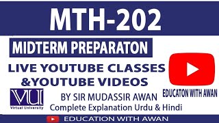 MTH 202 Midterm Preparation Spring 23 Solved Mcqs P2 [upl. by Philly]