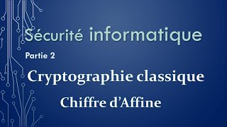 Chiffrement daffin  Sécurité informatique partie 2 Cryptographie classique [upl. by Spearman]