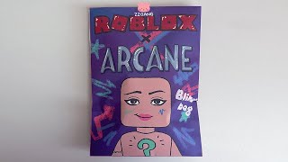 🎨 paper DIY🎨 roblox arcane jinx paper blind bag tutorial ASMR how to make paper squishy [upl. by Reste478]