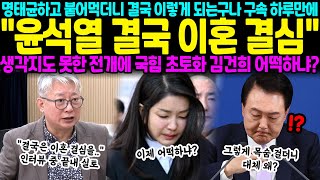 명태균하고 너무 붙어먹더니 결국 이렇게 되는구나 구속 겨우 하루만에 quot윤석열 결국 이혼 결심quot 생각지도 못한 전개에 국힘 초토화 김건희 이제 어떡하냐 [upl. by Gavan]