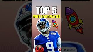 Top 5 MUST DRAFT Players for 2024 Fantasy Football 🏆 [upl. by Doughty963]