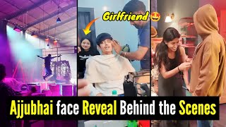 Ajjubhai Face Reveal Video Behind The Scenes 🤩 Ajjubhai ki girlfriend 🥰 Ajjubhai face reveal viral [upl. by Labotsirhc]