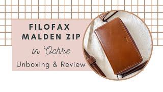 Filofax Malden Personal Rings Zip  Unboxing amp Review [upl. by Lianna]