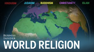 Animated map shows how religion spread around the world [upl. by Peh]