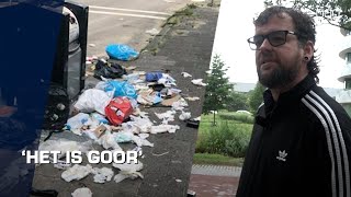 Weg ligt bezaaid naast ondergrondse containers in Selwerd “Het is goor en vies” [upl. by Noteloc]