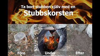 Ta bort stubbar själv med en Stubbskorsten det behövs 1 timmes arbetstid httpsstubbskorstense [upl. by Line]