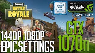 i7 8700  GTX 1070ti on Fortnite 1080p1440p Epic Settings [upl. by Dnaltiac]