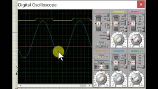 Oscilloscope in Proteus  voltage and time divisions Cursors [upl. by Yerdna525]