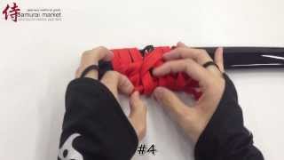 Katana Sageo Presentation Knot by Samurai market [upl. by Quar]